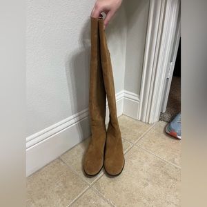 Suede Camel Knee High Boots- 9.5 size